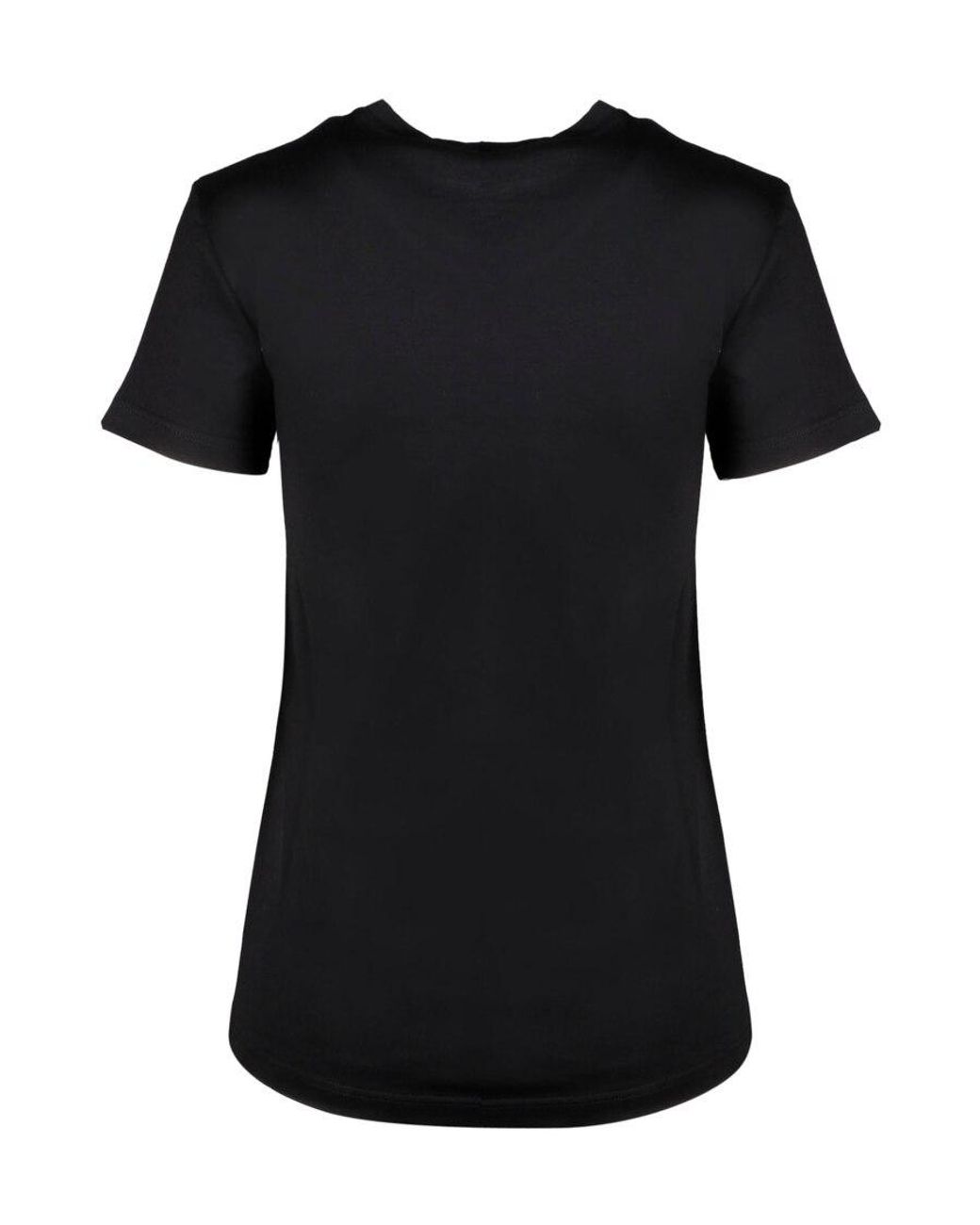 Moncler Black Logo-Patch Cotton T-Shirt