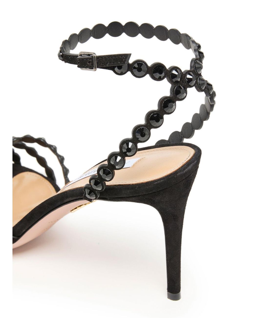 Aquazzura Black Open-Toe High-Heeled Sandals