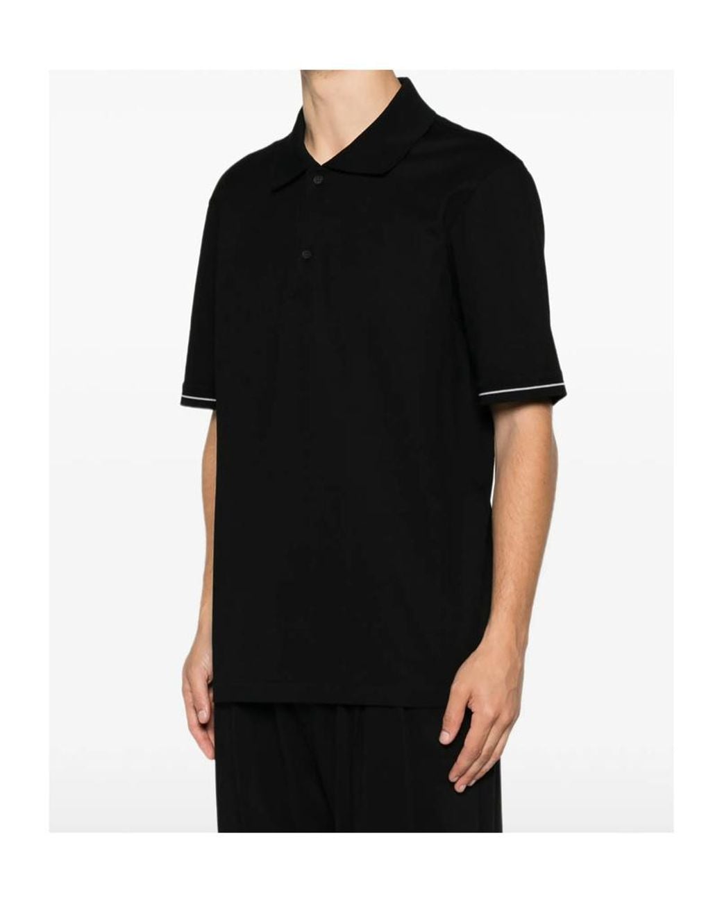 Ferragamo Black Short Sleeve Polo Shirt for men