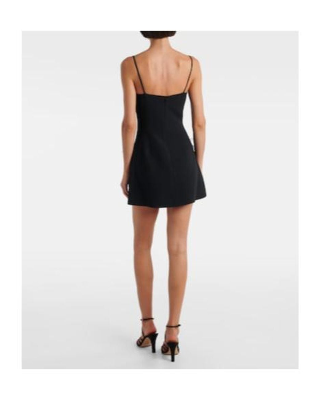 David Koma Black Feather-Trimmed Minidress