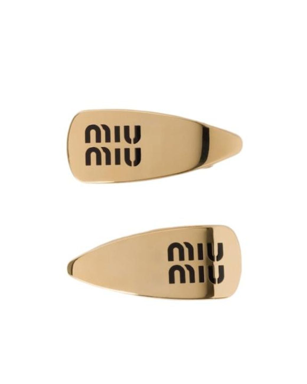 Miu Miu Metallic Enameled Metal Hair Clips