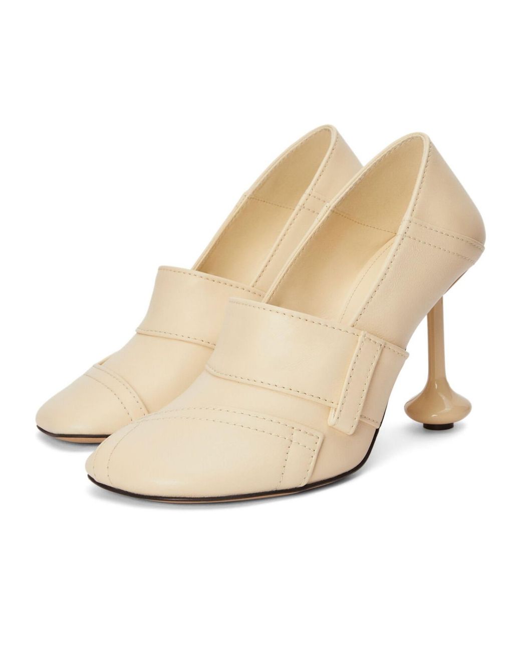 Loewe White Toy Petal-Shaped Toe Pumps