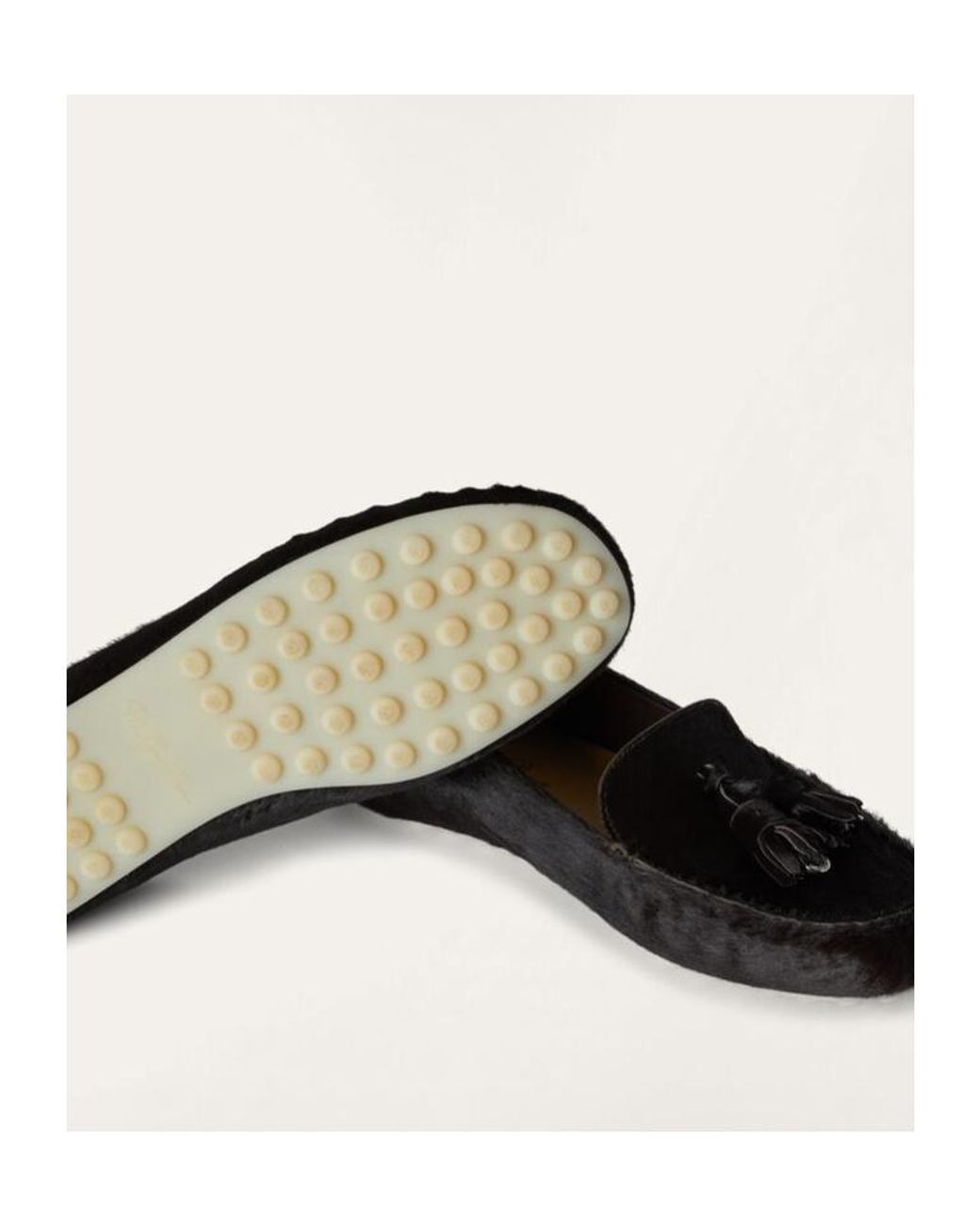 Loro Piana Black Dot Sole Walk Loafer