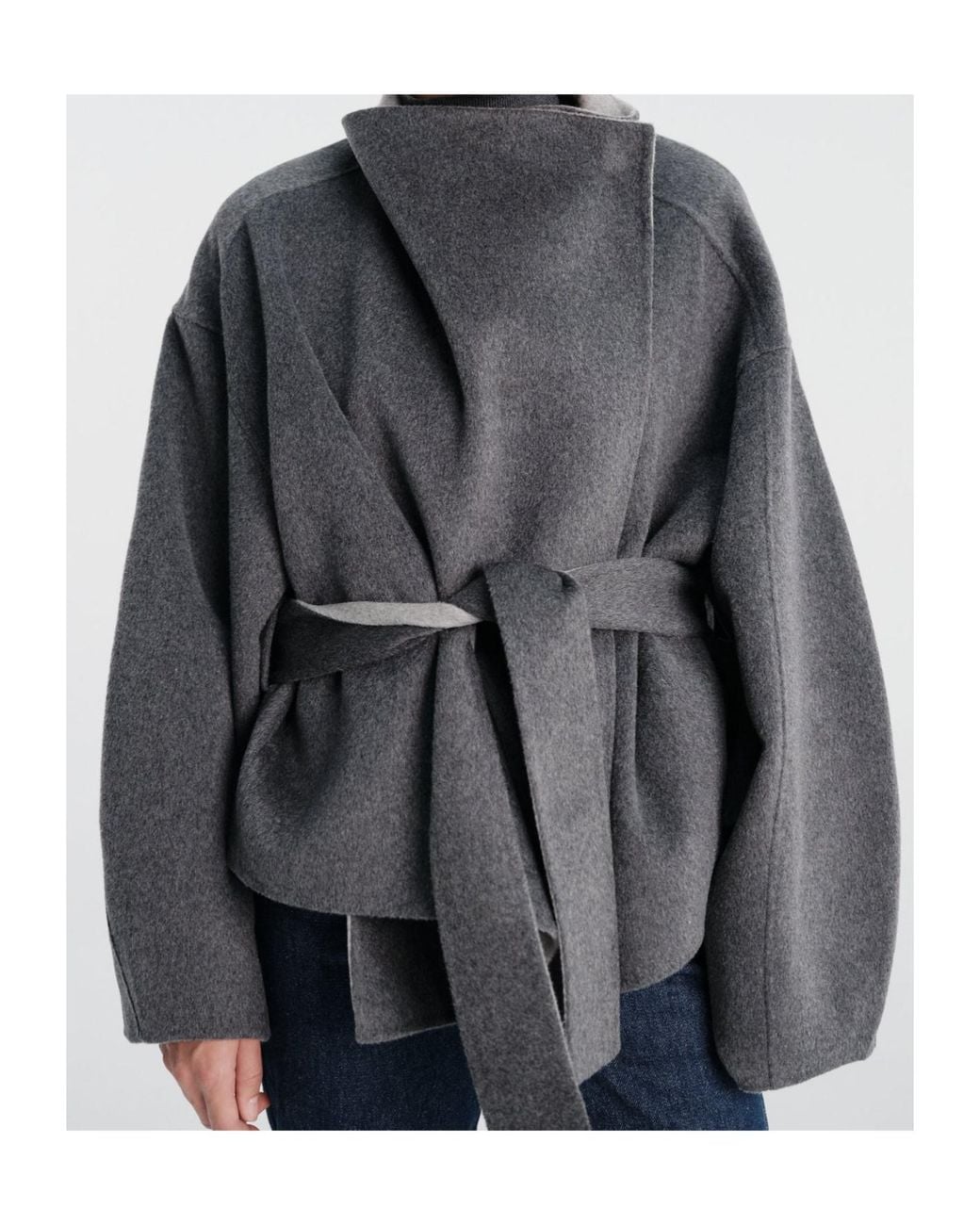 Frankie Shop Gray Long-Sleeve Casual Jacket