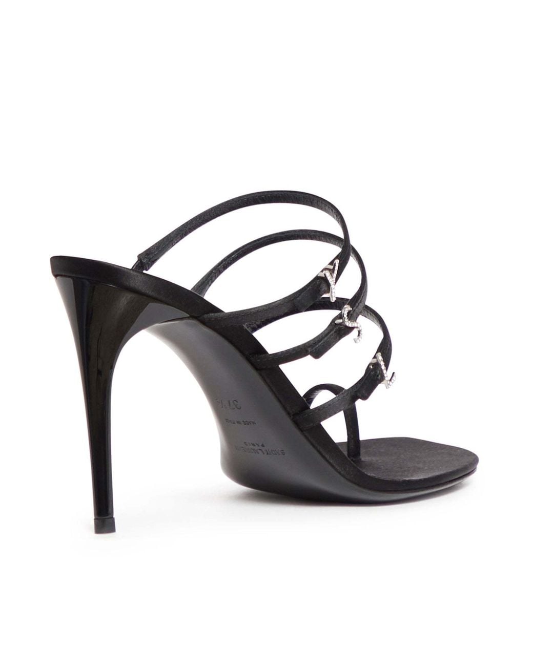 Saint Laurent White Jerry Square Open Toe Mules