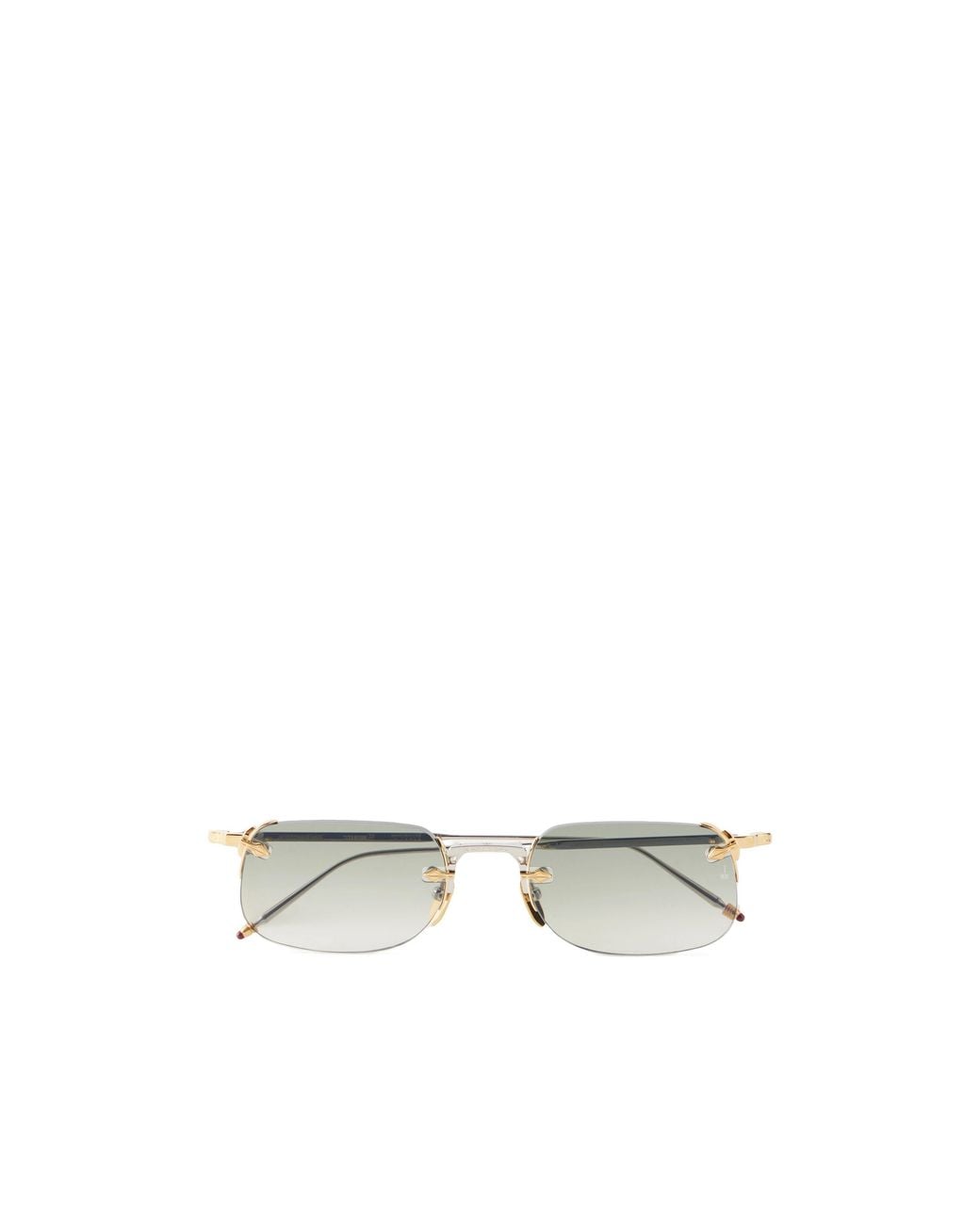Jacques Marie Mage White Rimless Square-Frame Titanium Sunglasses