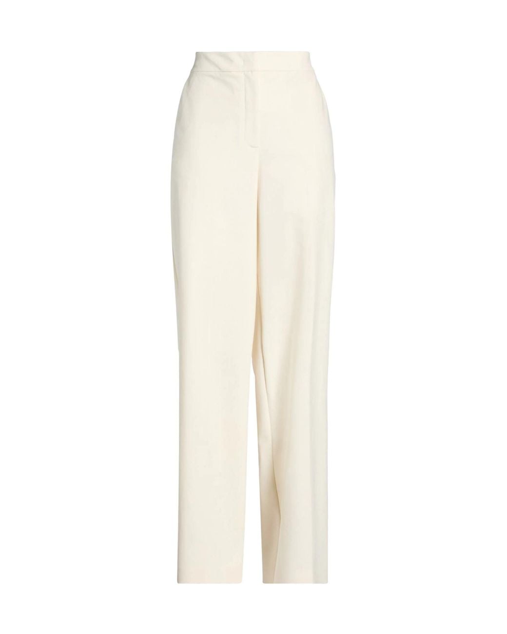Max Mara White Wide-Leg Trousers