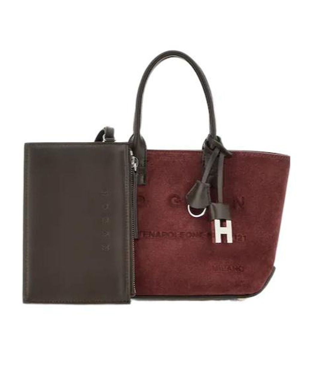 Hogan Red Address Shopping Bag