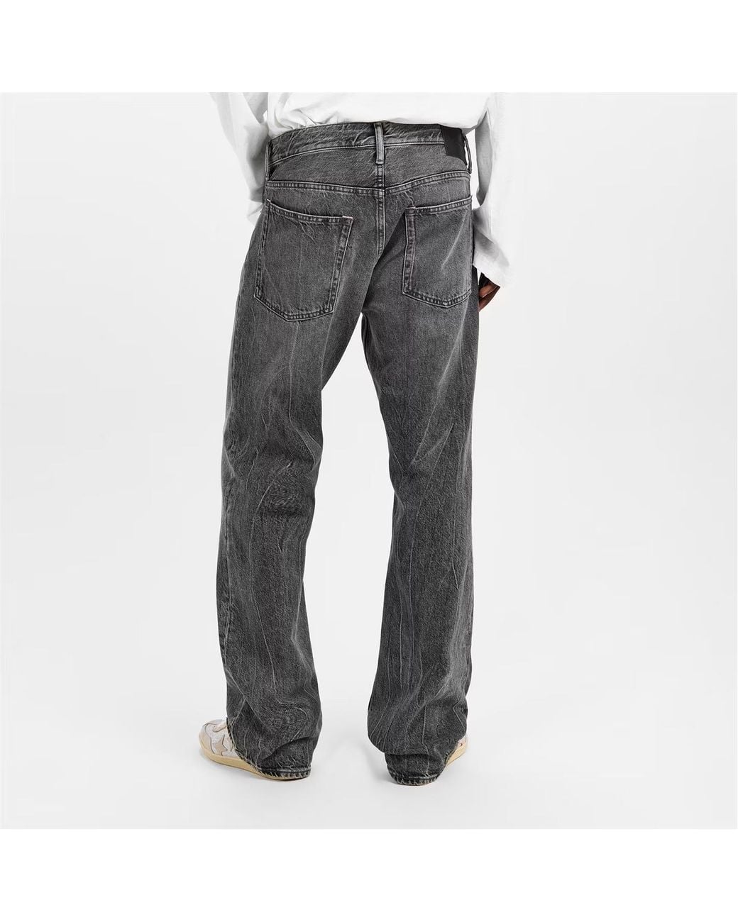 Acne Gray Straight Jeans for men