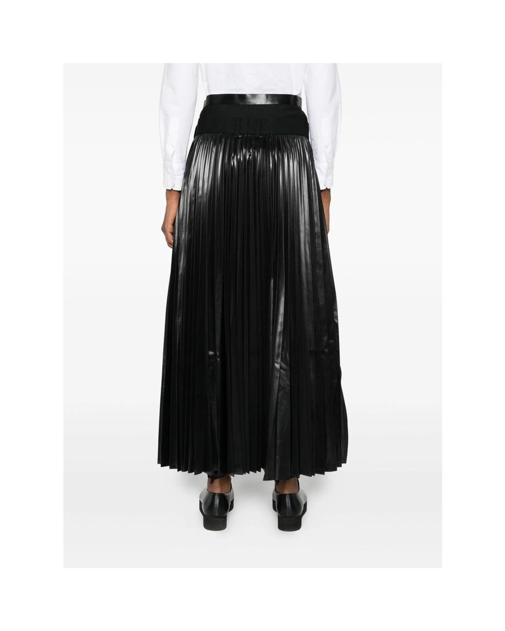 Junya Watanabe Black Pleated Wool Trousers