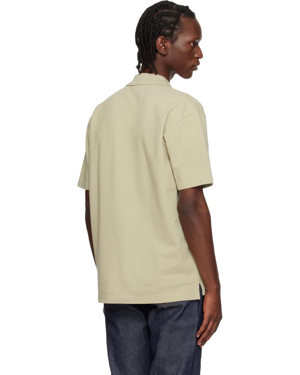 Maison Kitsuné White Maison Kitsuné Fox Head Comfort Polo Shirt for men