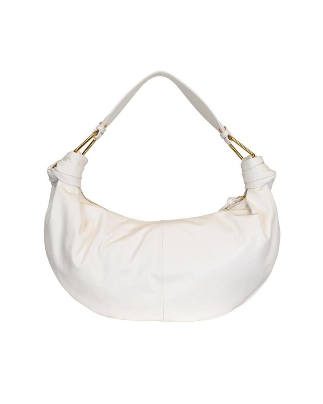 Coccinelle White Knotted Hobo Shoulder Bag
