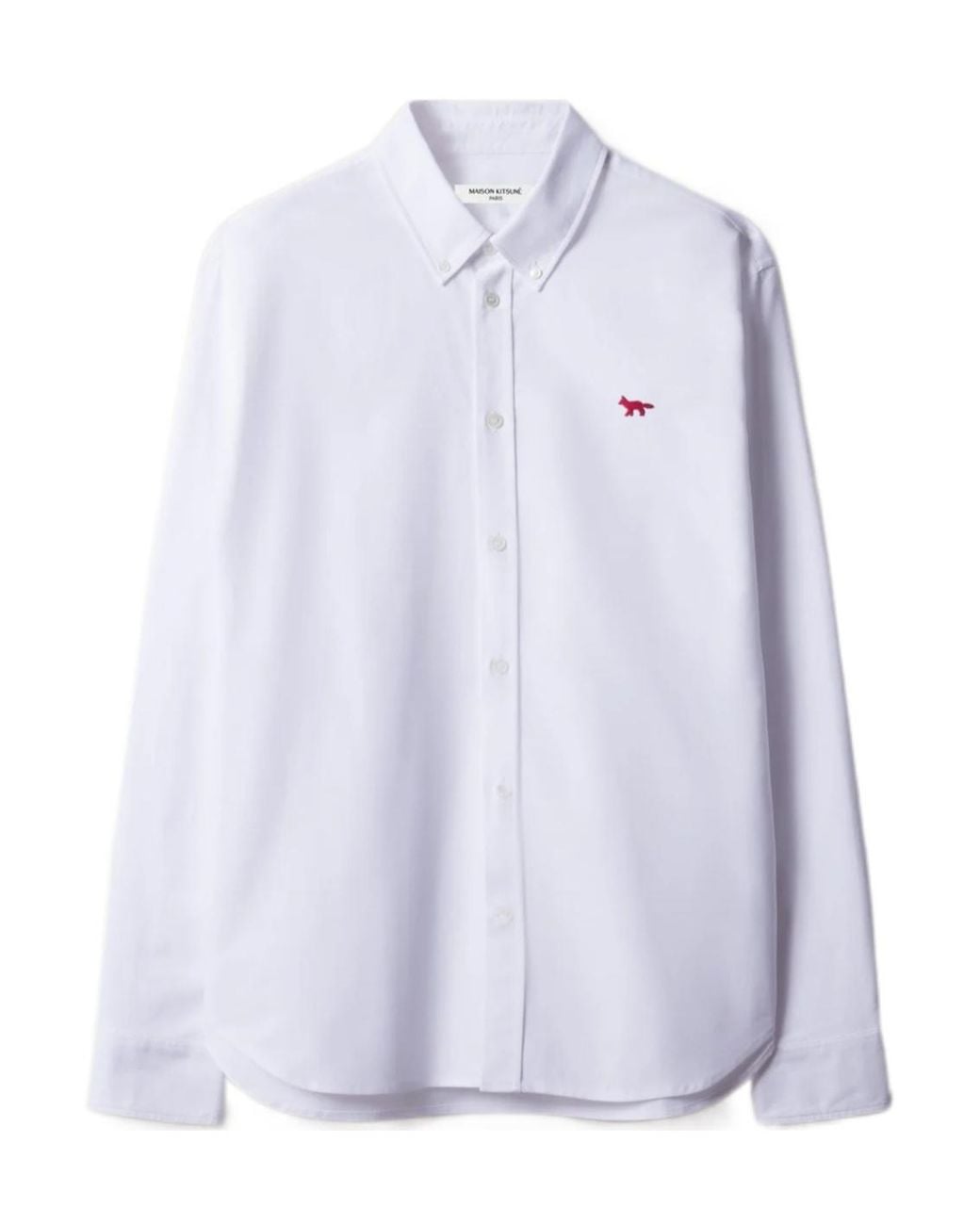 Maison Kitsuné White Profile Fox Casual Shirt for men