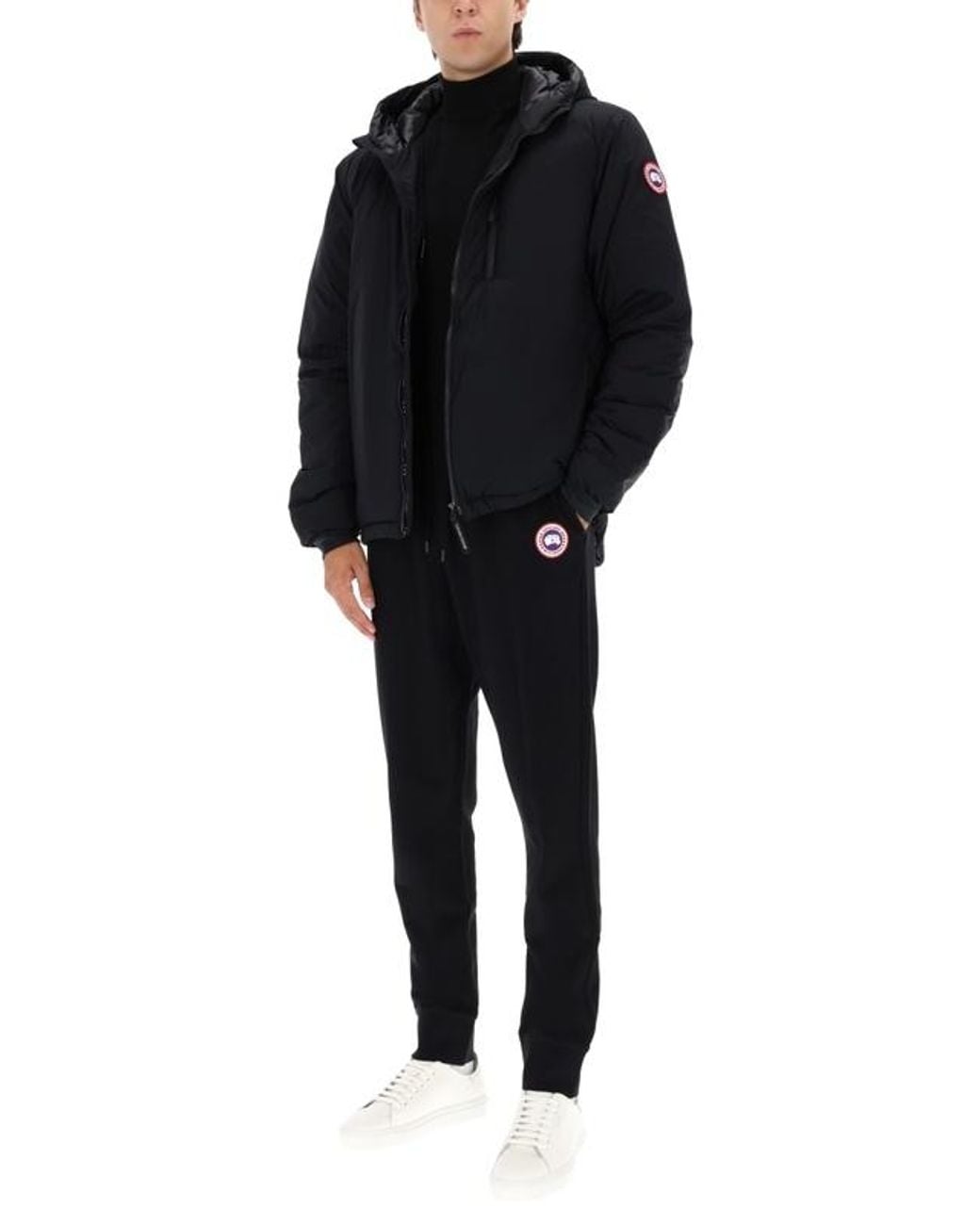 Canada Goose Black Lodge Hooded Down Jacket for men