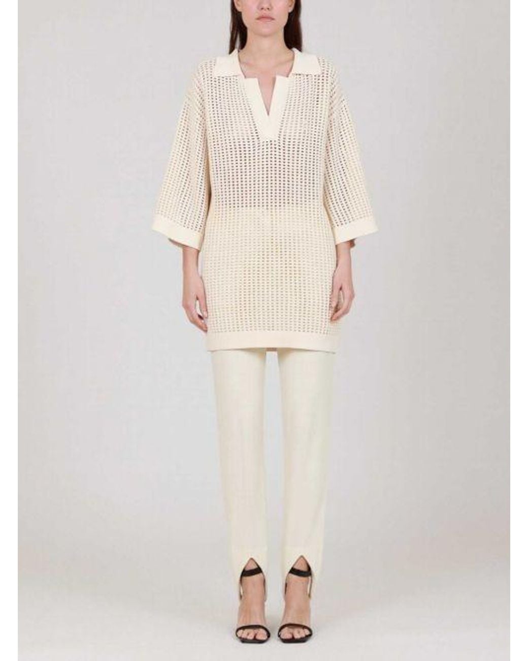 Nanushka Natural High-Waisted Casual Pants