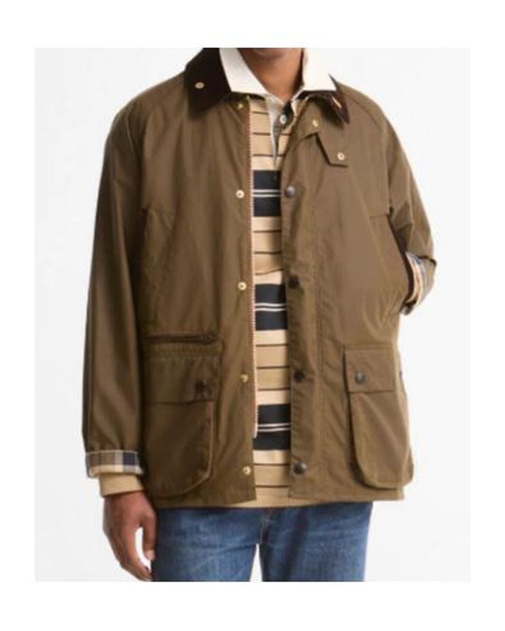 Barbour Brown Waxed Field Jacket for men