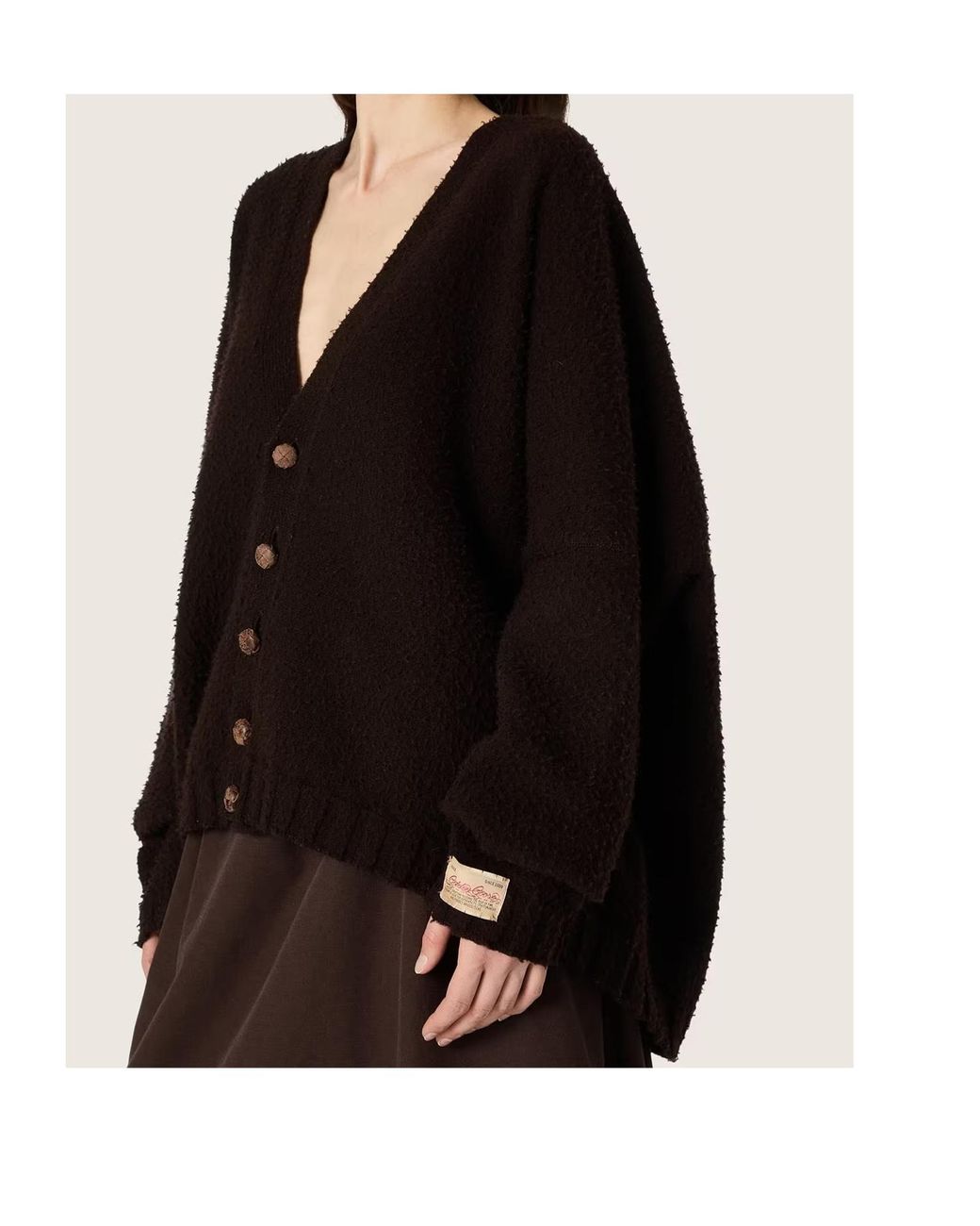 Golden Goose Deluxe Brand Black Oversized Cardigan for men