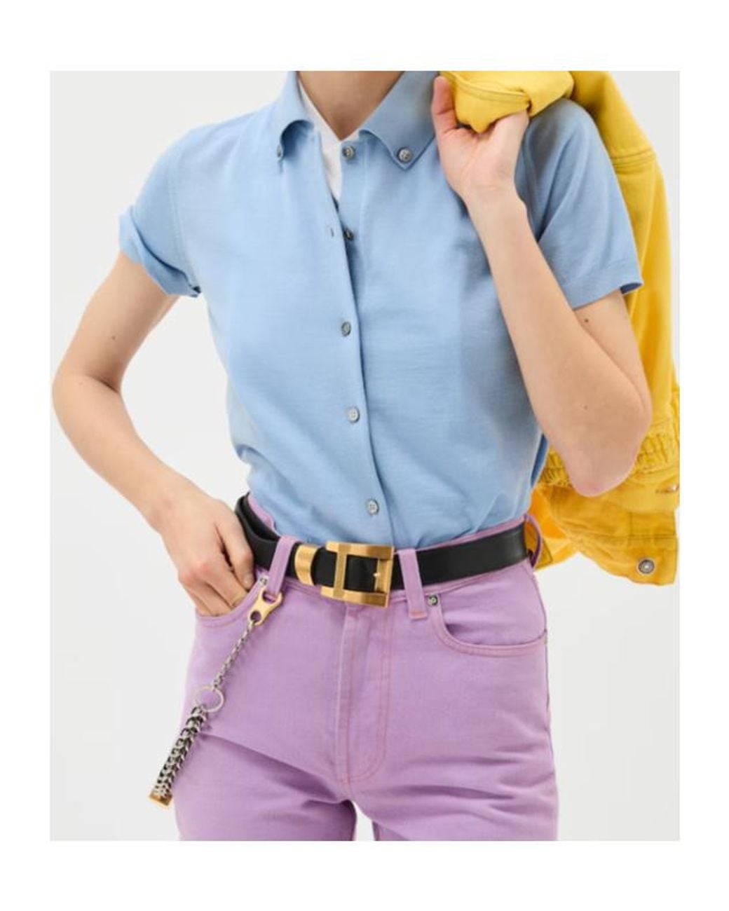 Versace Blue Buttoned Cardigan