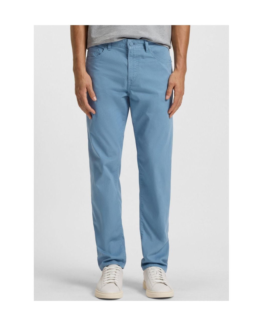 Boss Blue Maine Regular-Fit Trousers for men