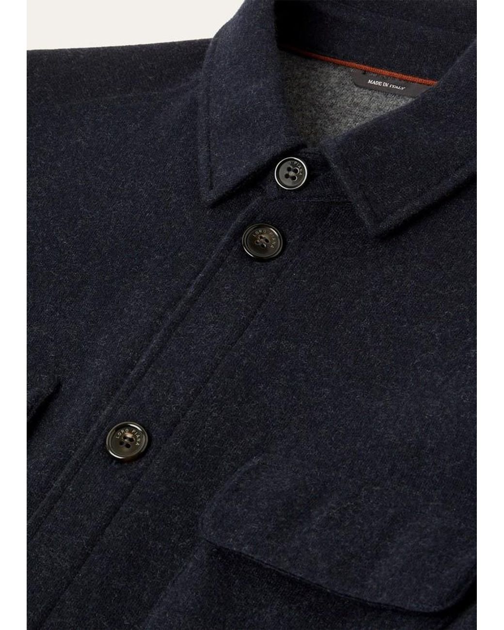 Loro Piana Blue Buttoned Pocket Jacket for men