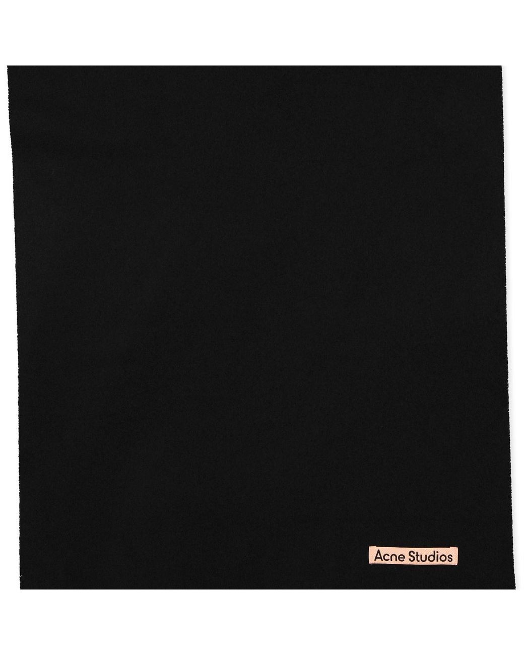 Acne Black Fringed Scarf for men