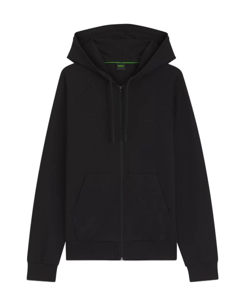 Boss Black Boss Zip-Up Drawstring Hoodie for men