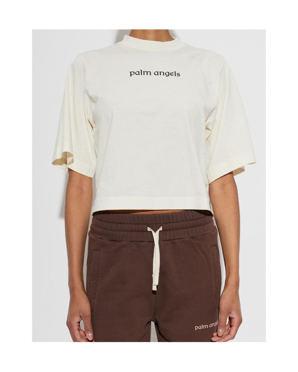 Palm Angels White Crew-Neck T-Shirt