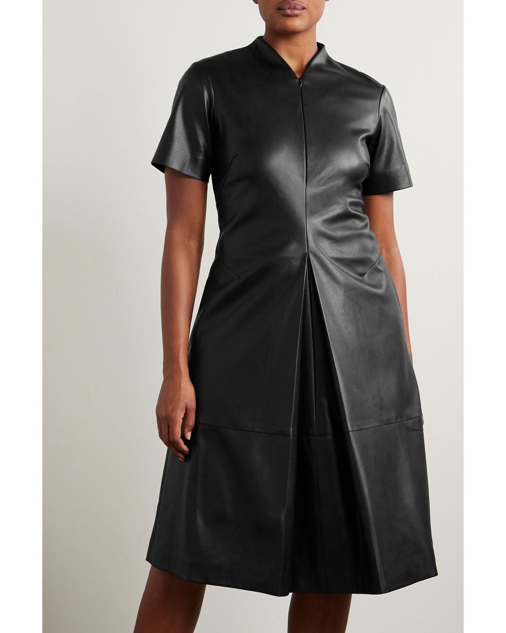Proenza Schouler Black Short-Sleeved Ruffle Dress