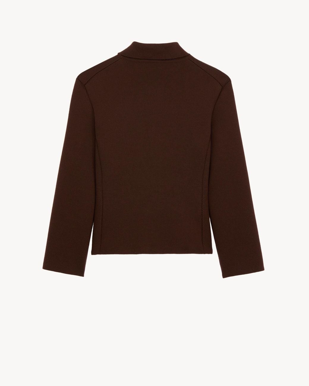 Saint Laurent Brown Button-Up Polo Cardigan