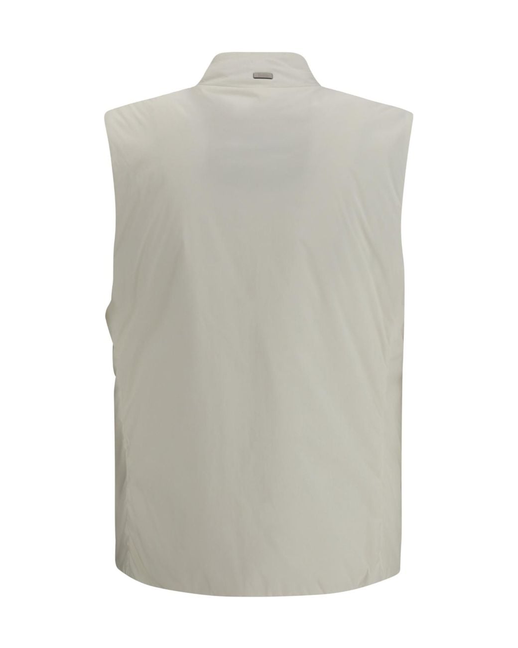 Herno Gray Zip-Up Sleeveless Gilet for men
