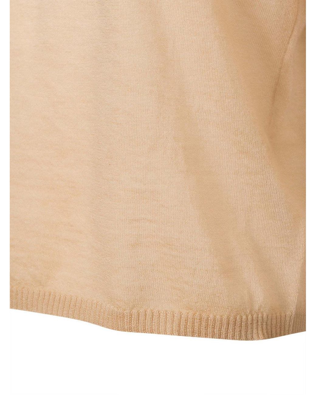 Max Mara Natural Round-Neck And Long-Sleeved Sweater