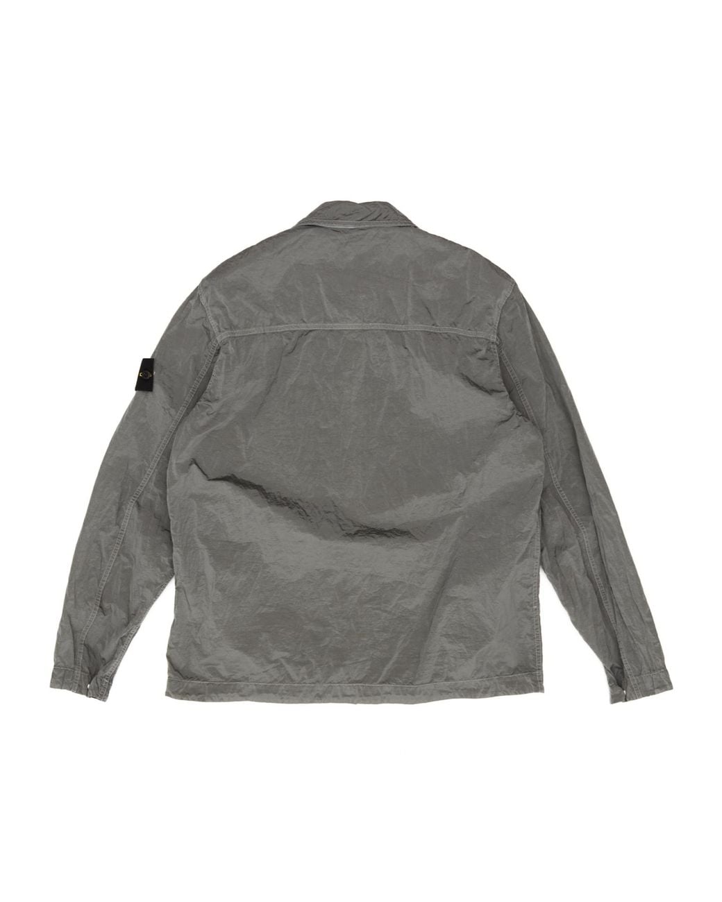 Stone Island Gray Zip-Up Regular-Fit Overshirt for men
