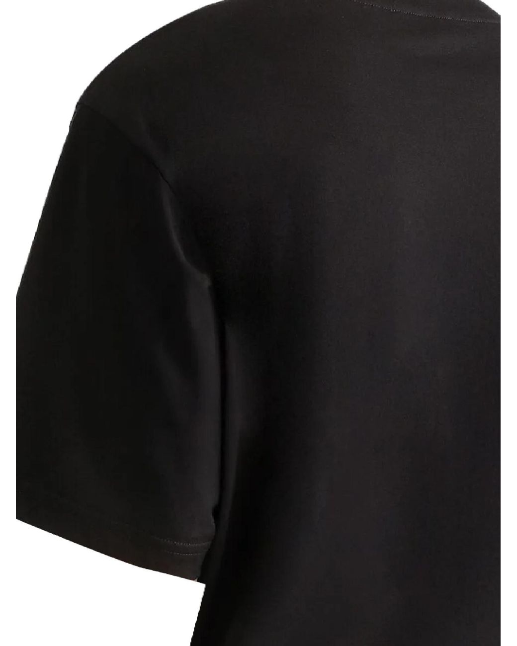 Dolce & Gabbana Black Logo Patch Crewneck T-Shirt for men