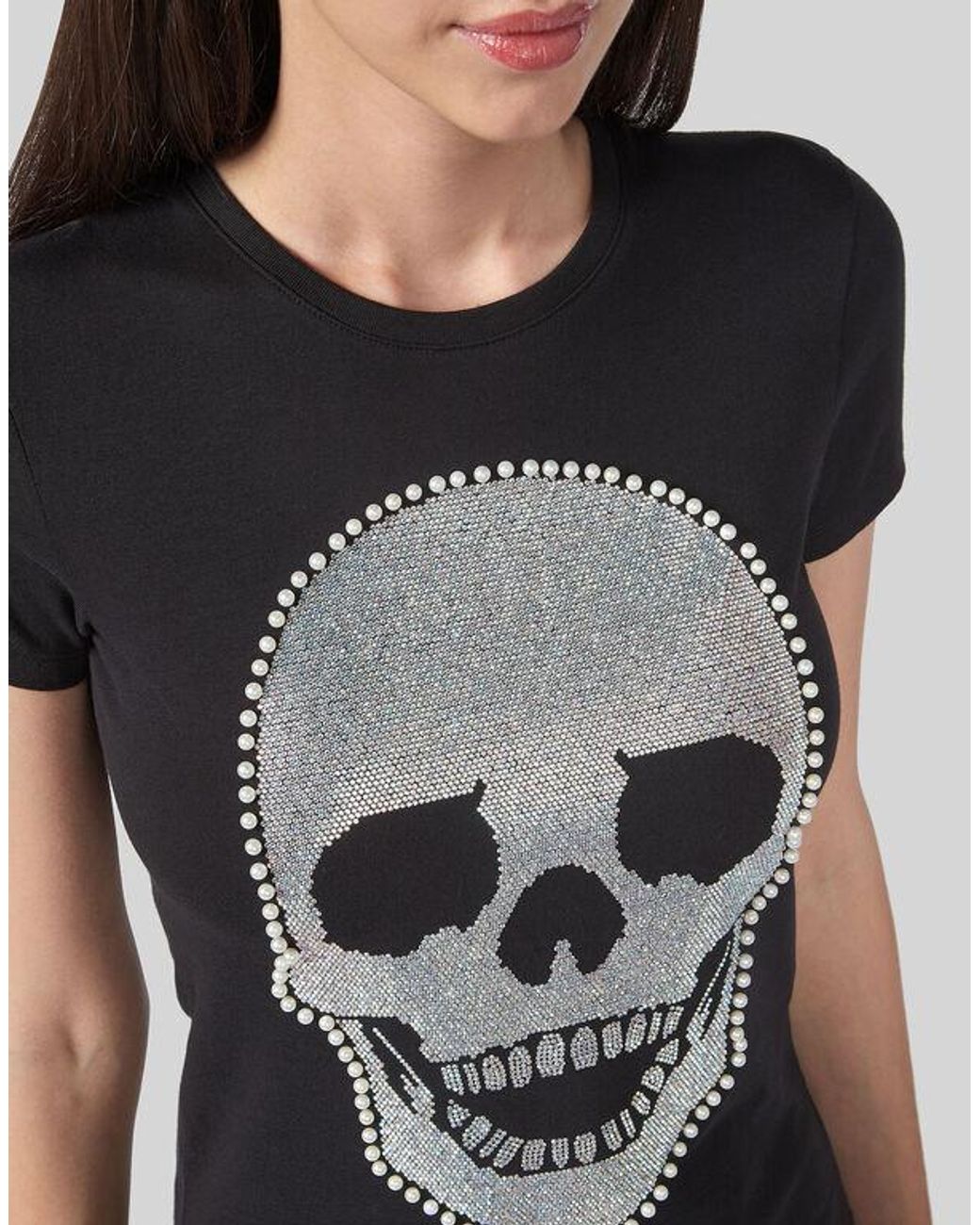 Philipp Plein Black Ss Skull T-Shirt
