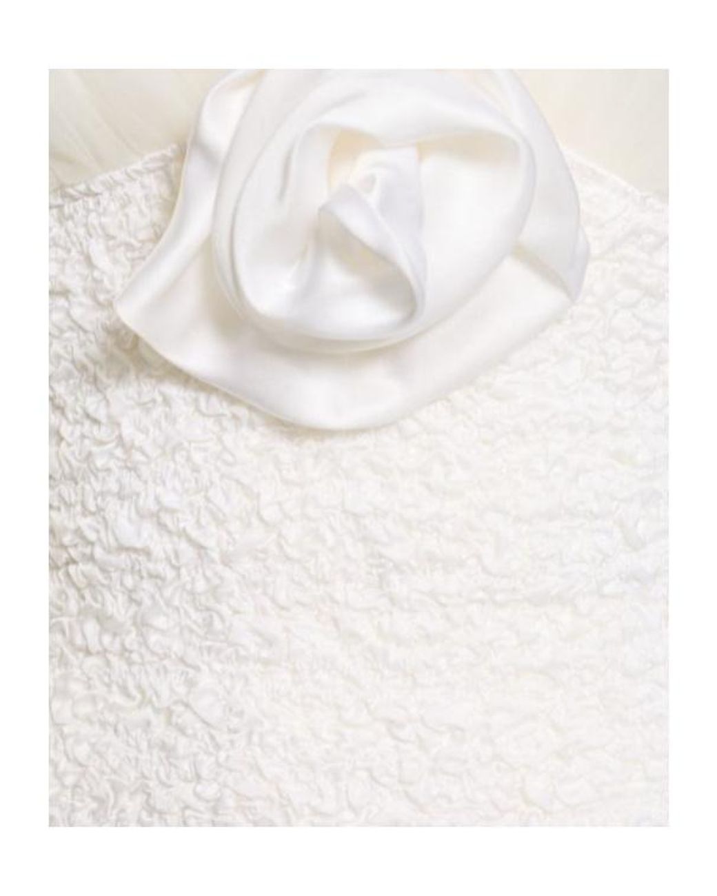 Alessandra Rich White Ruched Silk Satin Mini Dress W/ Tulle