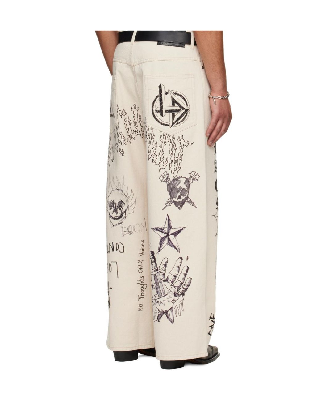 Lu'u Dan Natural Belt Loop Jeans for men