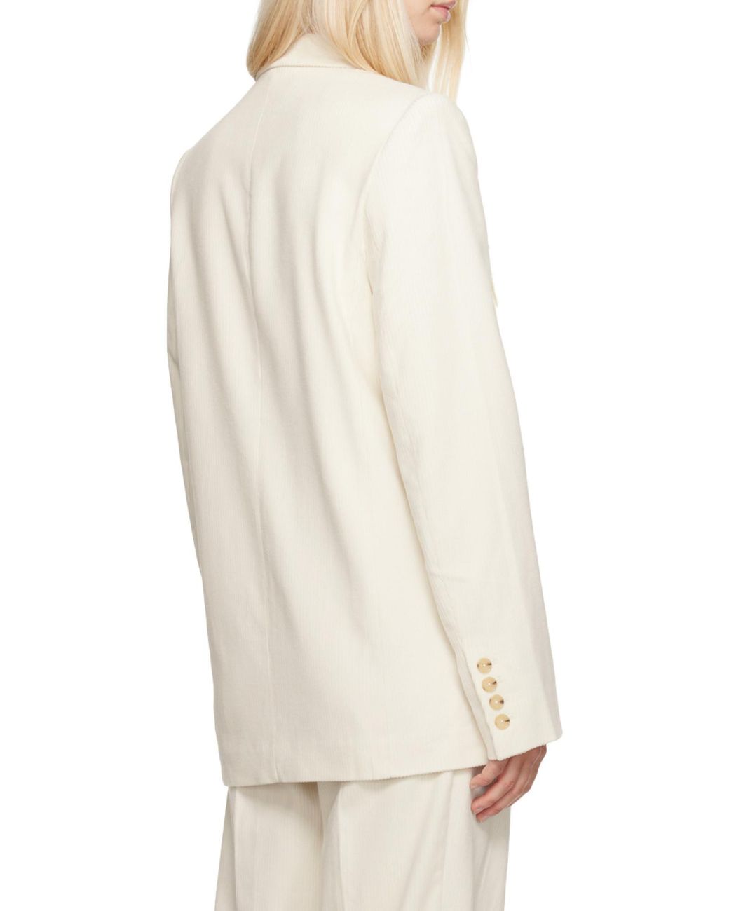 Totême  White Totême Single Breasted Sleeved Blazer