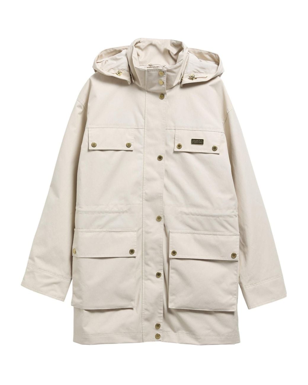 Barbour Natural Hooded Parka Coat