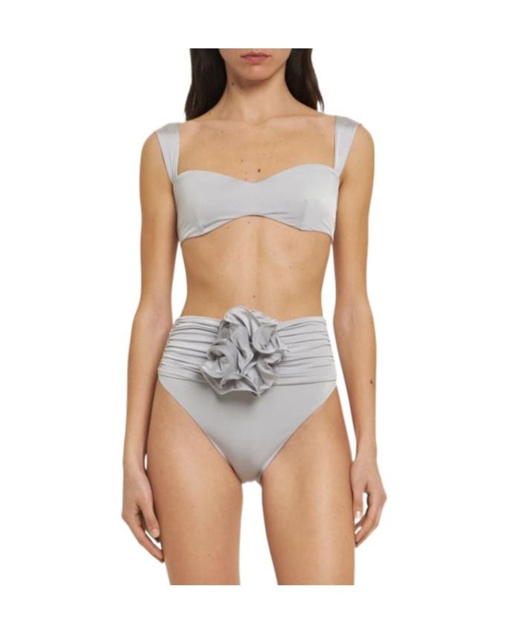 Magda Butrym White Wide-Strap Bikini Top
