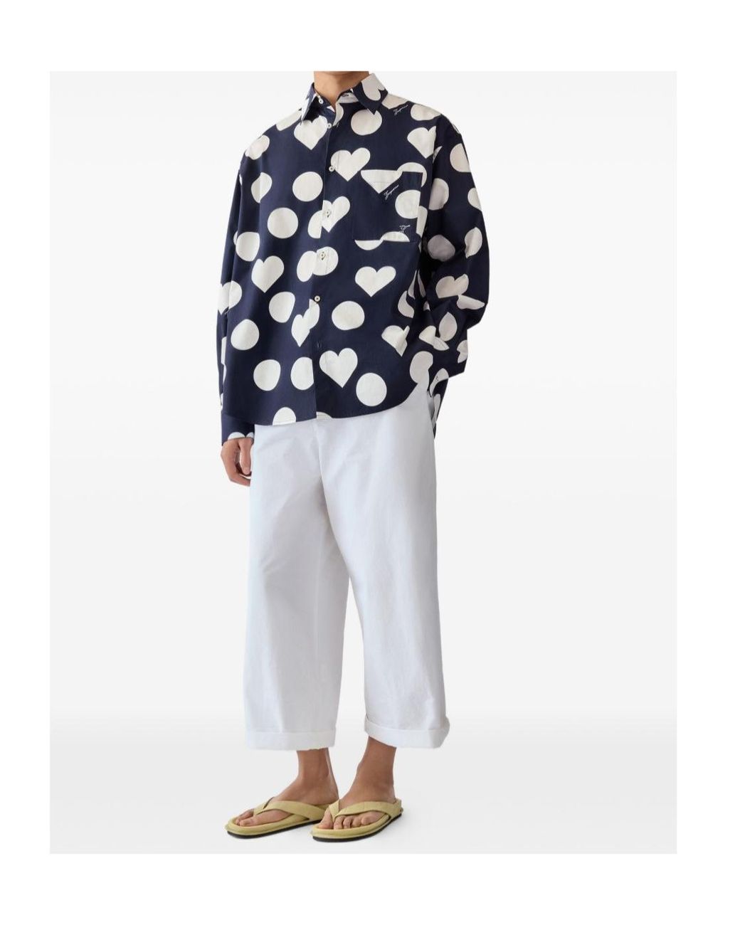 Jacquemus Blue The Camargue Polka-Dot Shirt for men
