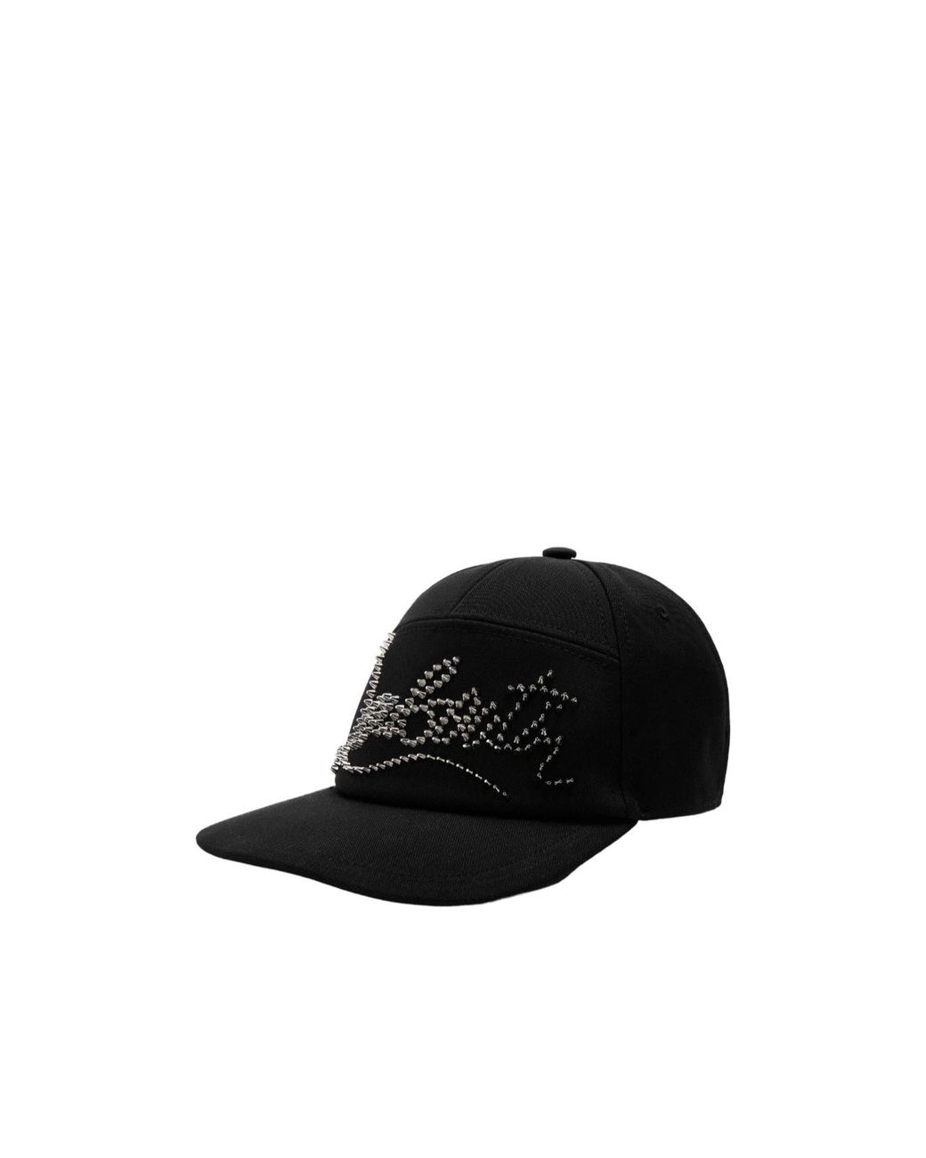 Christian Louboutin Black Flatbrim Baseball Cap for men