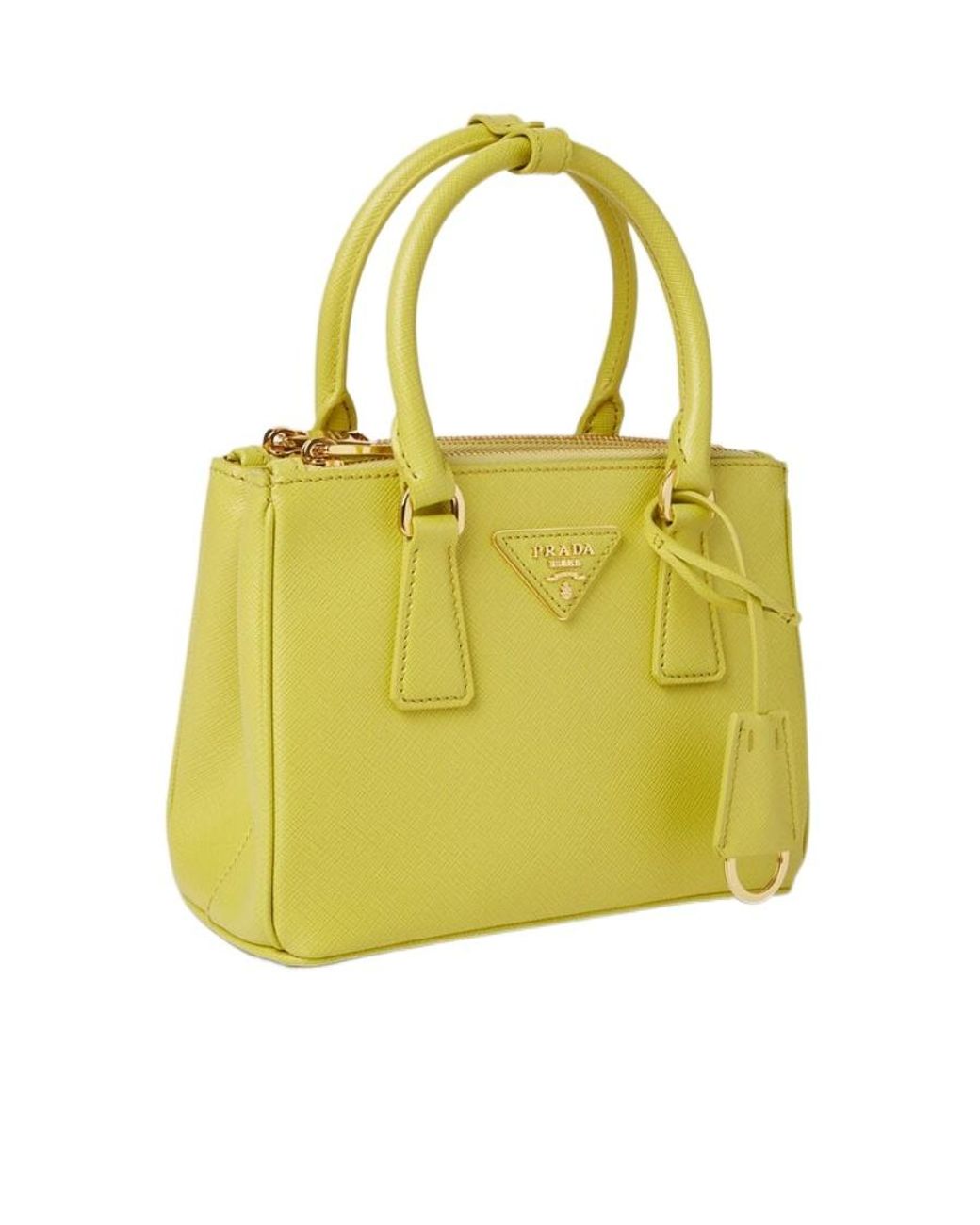 Prada Yellow Logo Shoulder Bag