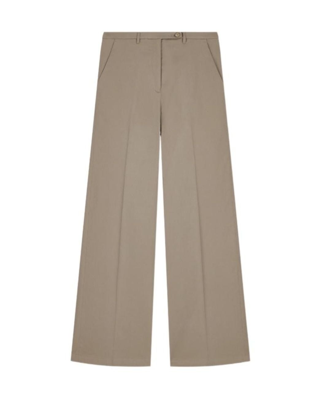 Emporio Armani Gray Flat-Front Wide-Leg Trousers