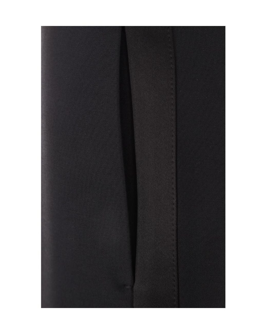 The Row Black Mid Rise Tailored Trousers
