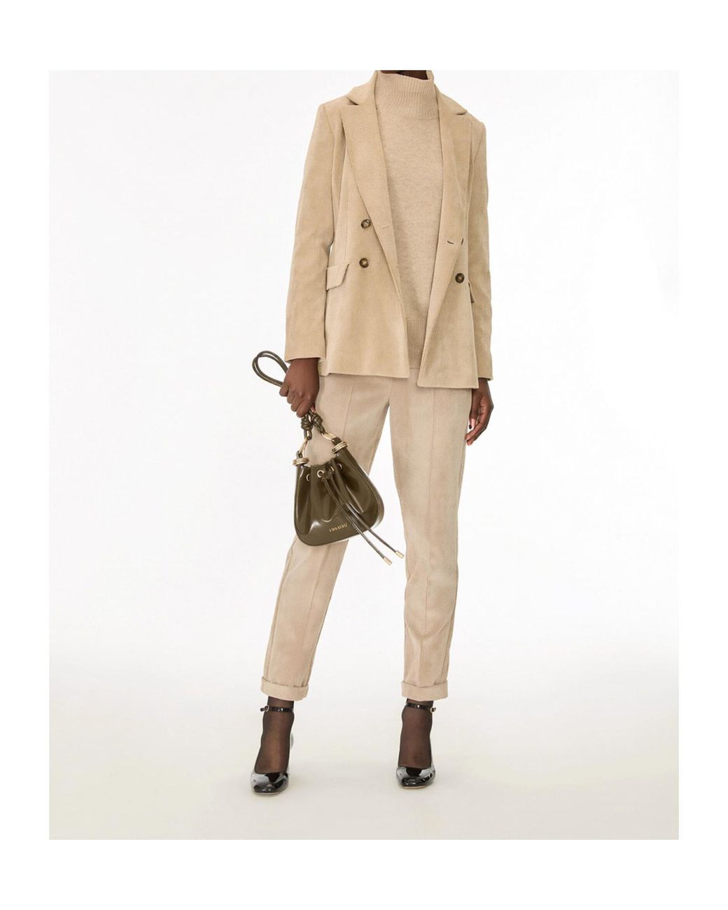 iBlues Natural Double-Breasted Casual Jacket