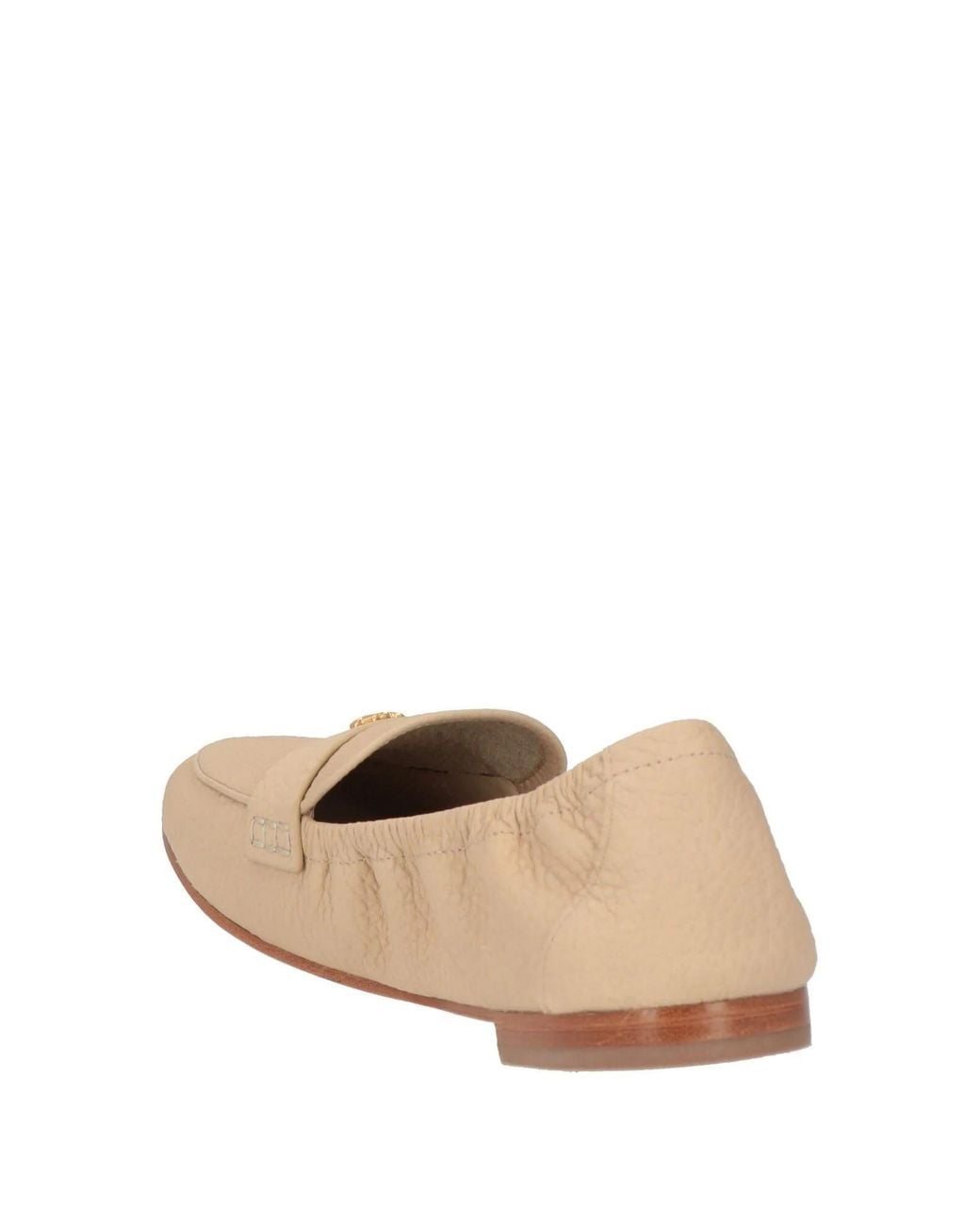 Tory Burch Natural Simple Leather Slippers