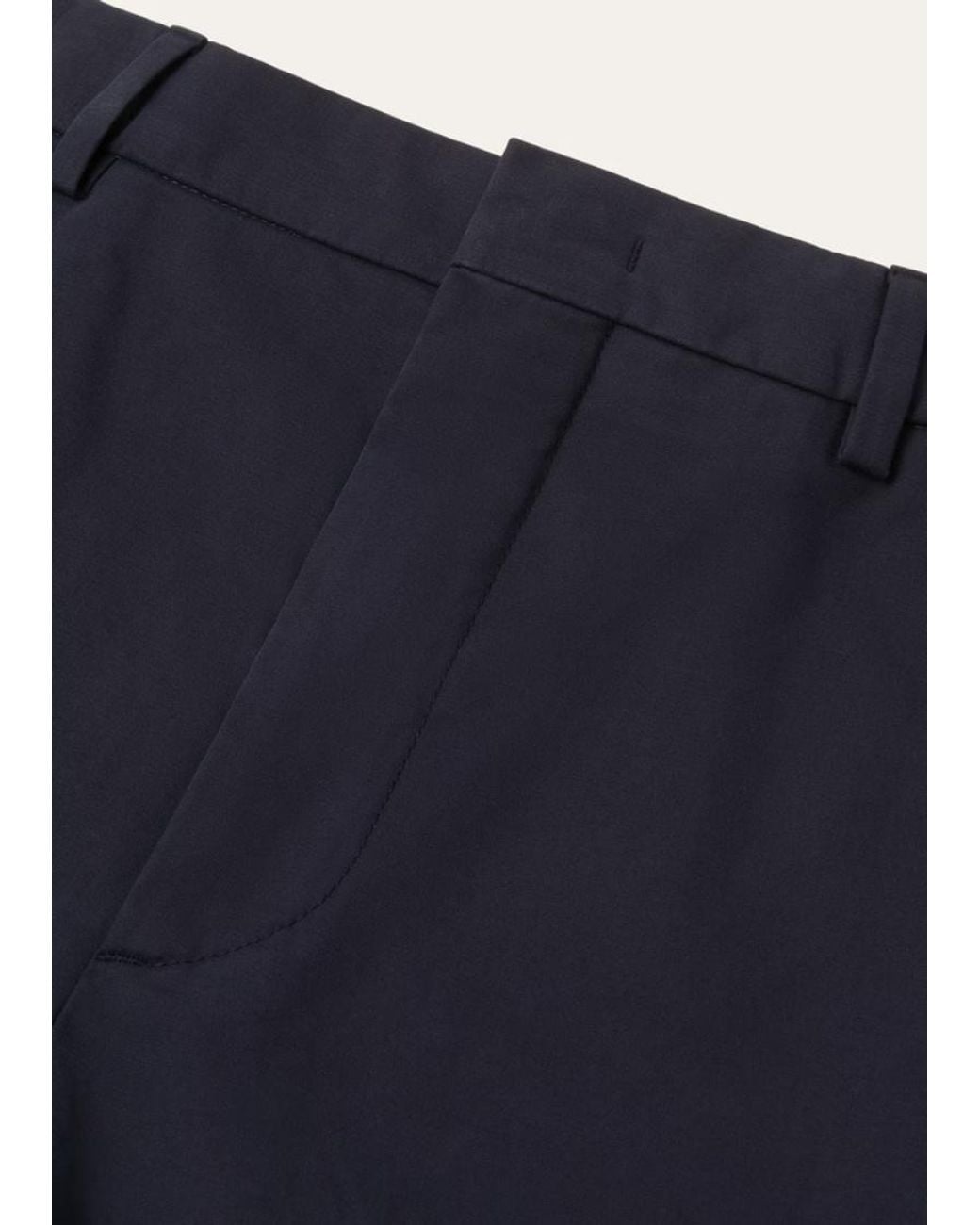 Loro Piana Blue Pleated Shorts for men