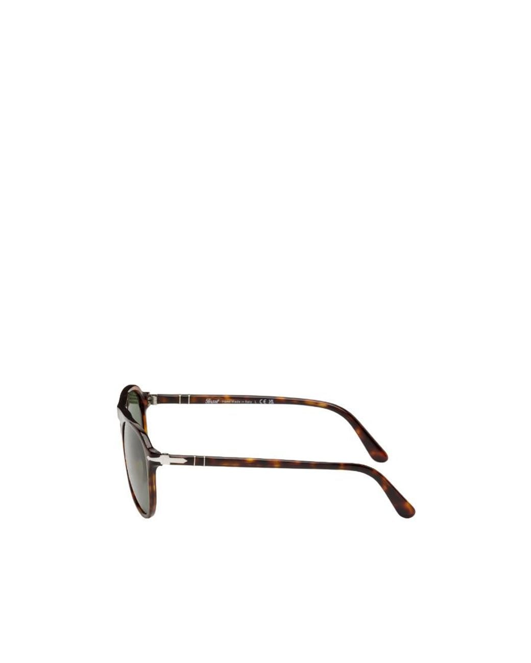 Persol Green Tortoishell-Effect Round-Frame Sunglasses for men