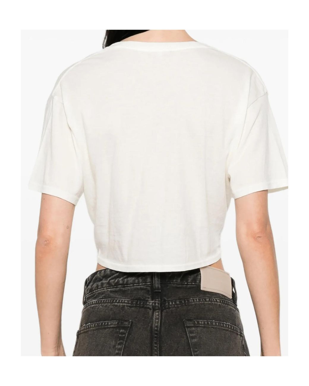R13 White Knot V-Neck T-Shirt
