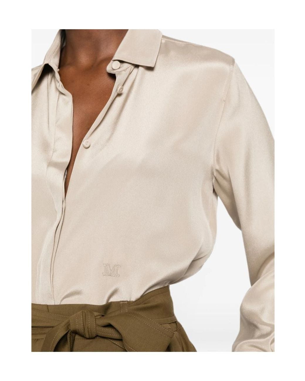 Max Mara Natural Long-Sleeved Shirt